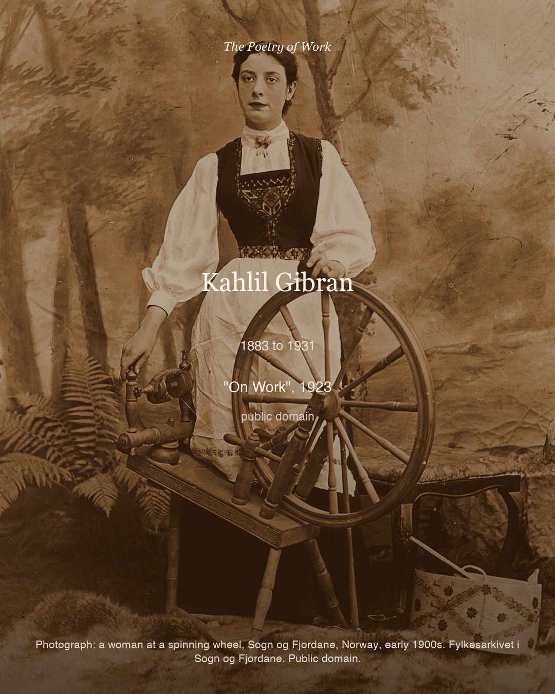Kahlil Gibran, On Work (from The Prophet), card 4 of 4