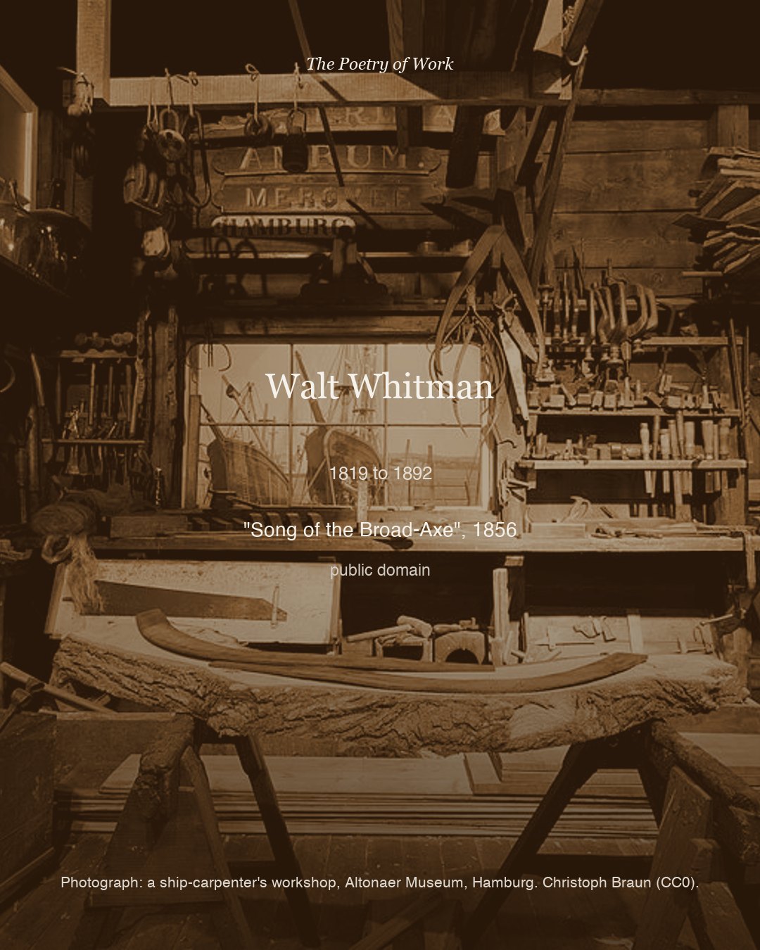 Walt Whitman, Song of the Broad-Axe, card 5 of 5