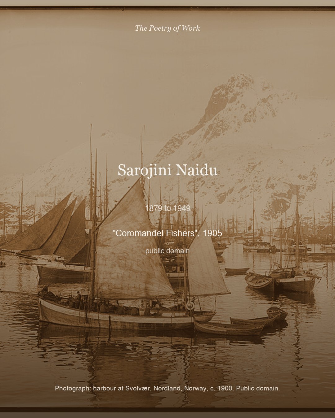 Sarojini Naidu, Coromandel Fishers, card 5 of 5