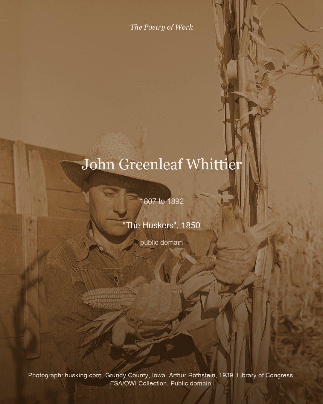 John Greenleaf Whittier, The Huskers, card 4 of 4