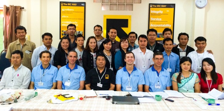 Payap University faculty members with IRC partners and trainers in Mae Sot.
