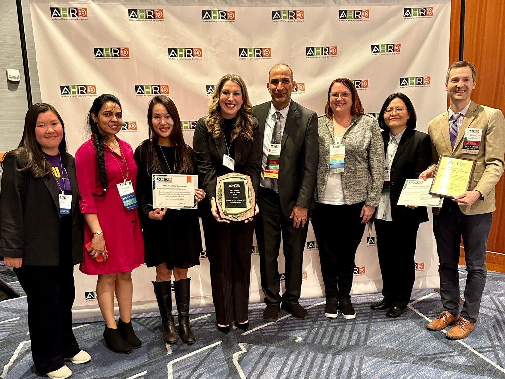 Group of LSU faculty and students at the AHRD conference in Minneapolis March 2023