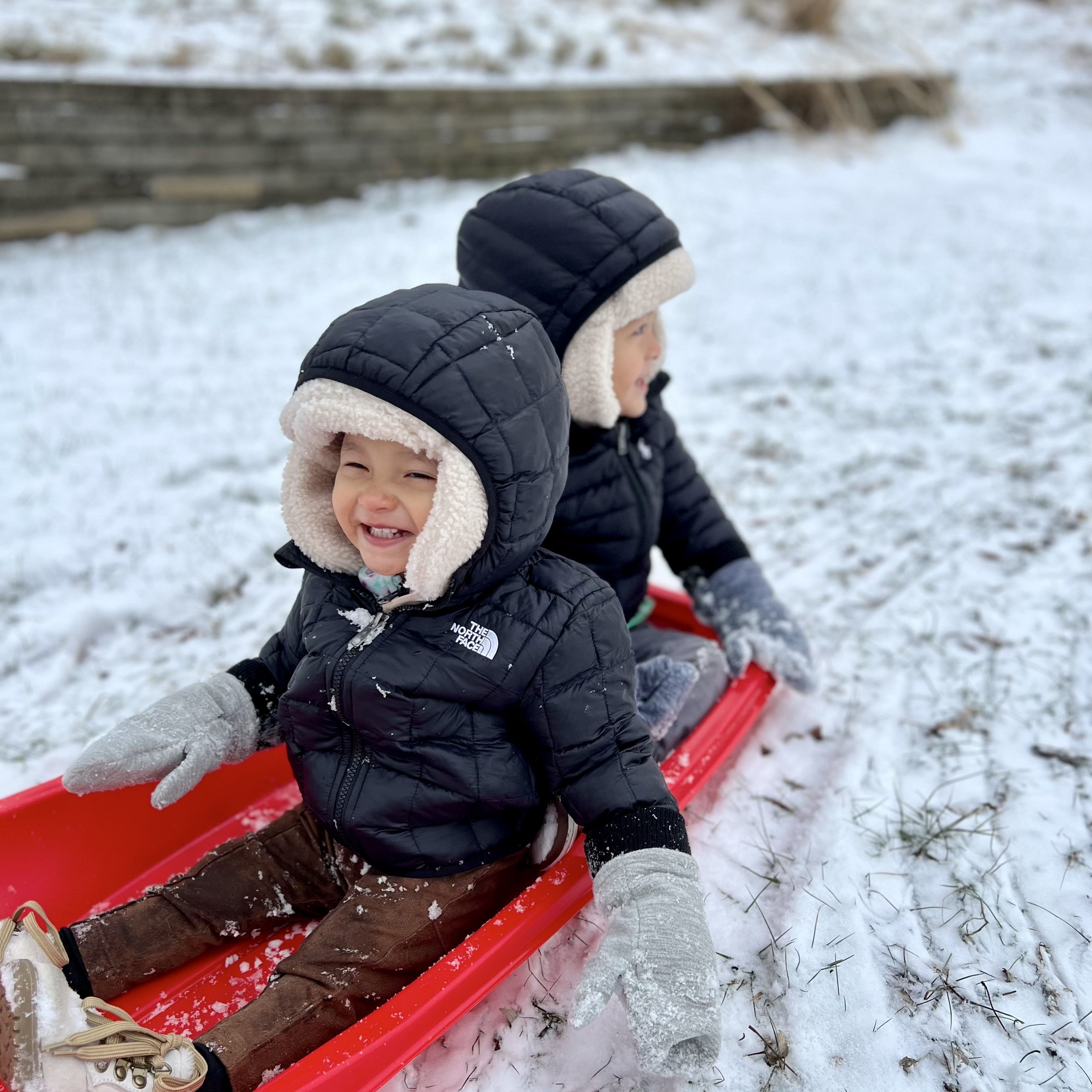 Kids sledding